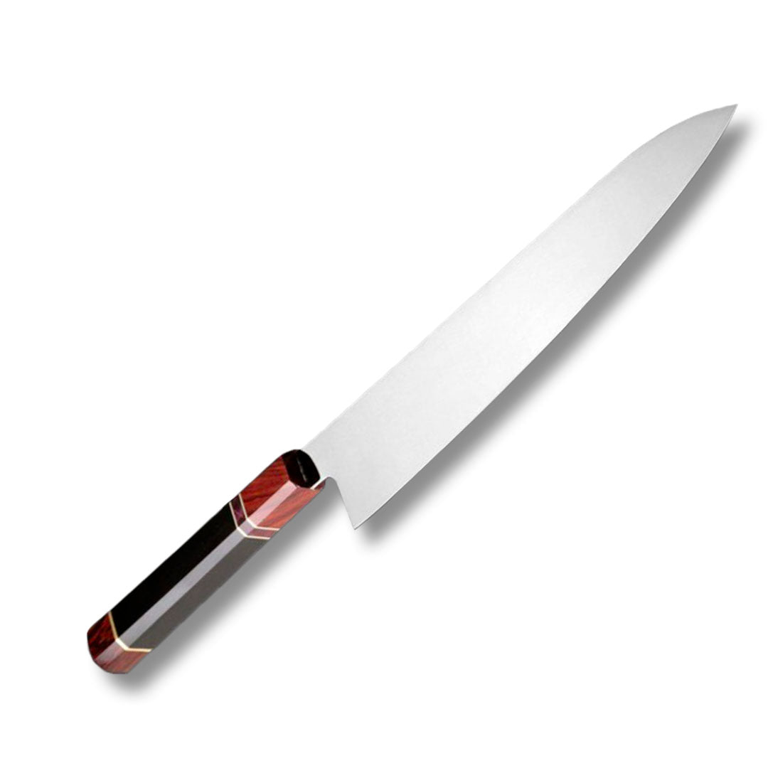 Couteau de chef japonais Gyuto avec manche en bois octogonal