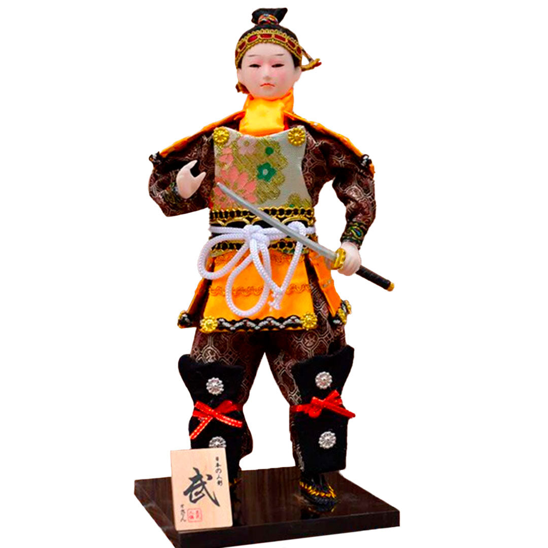 Figurine de Guerrier Japonais en Armure Traditionnelle