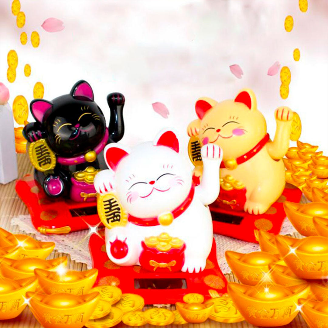 Statuette Solaire Maneki-Neko