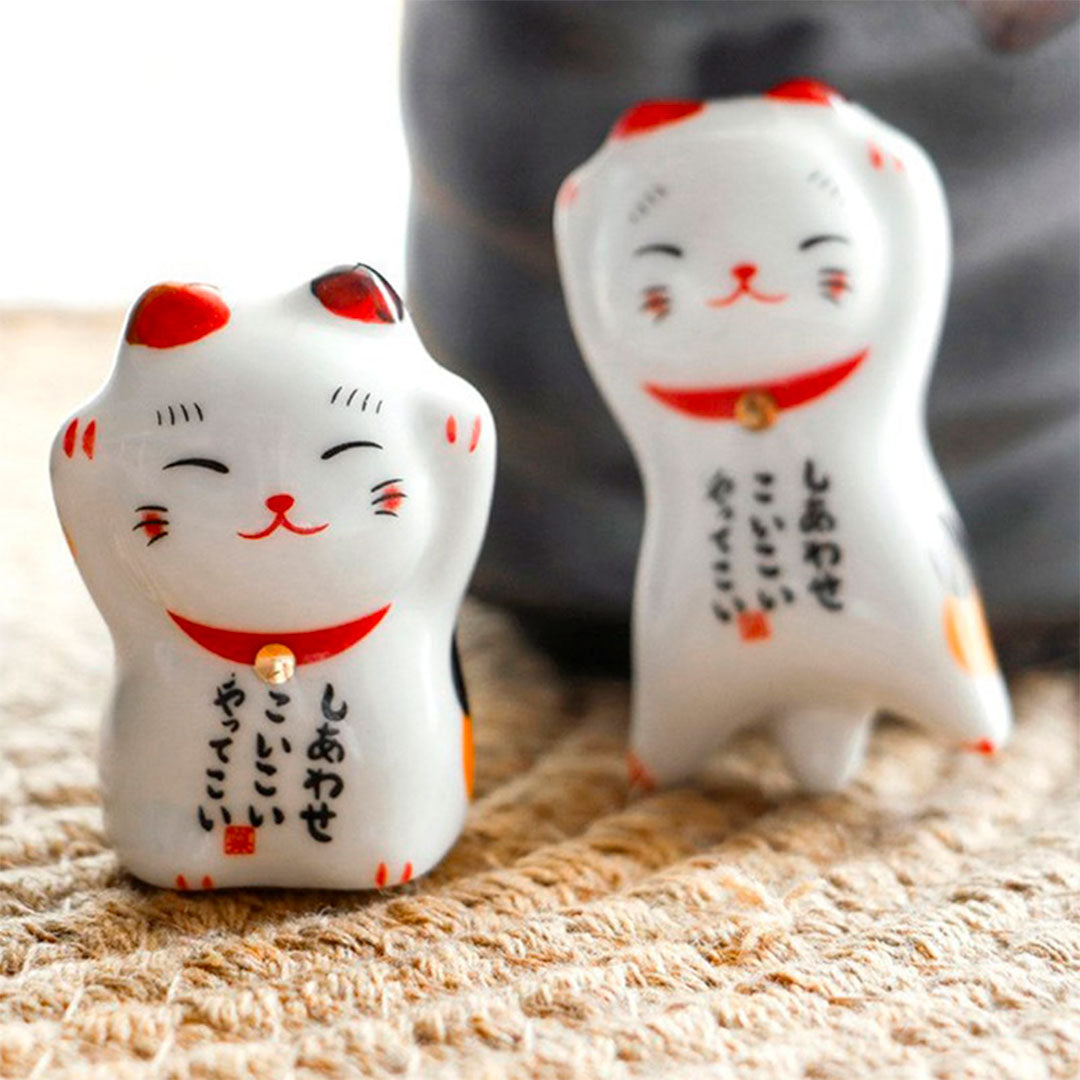 Porte-Baguettes Maneki-Neko en Céramique