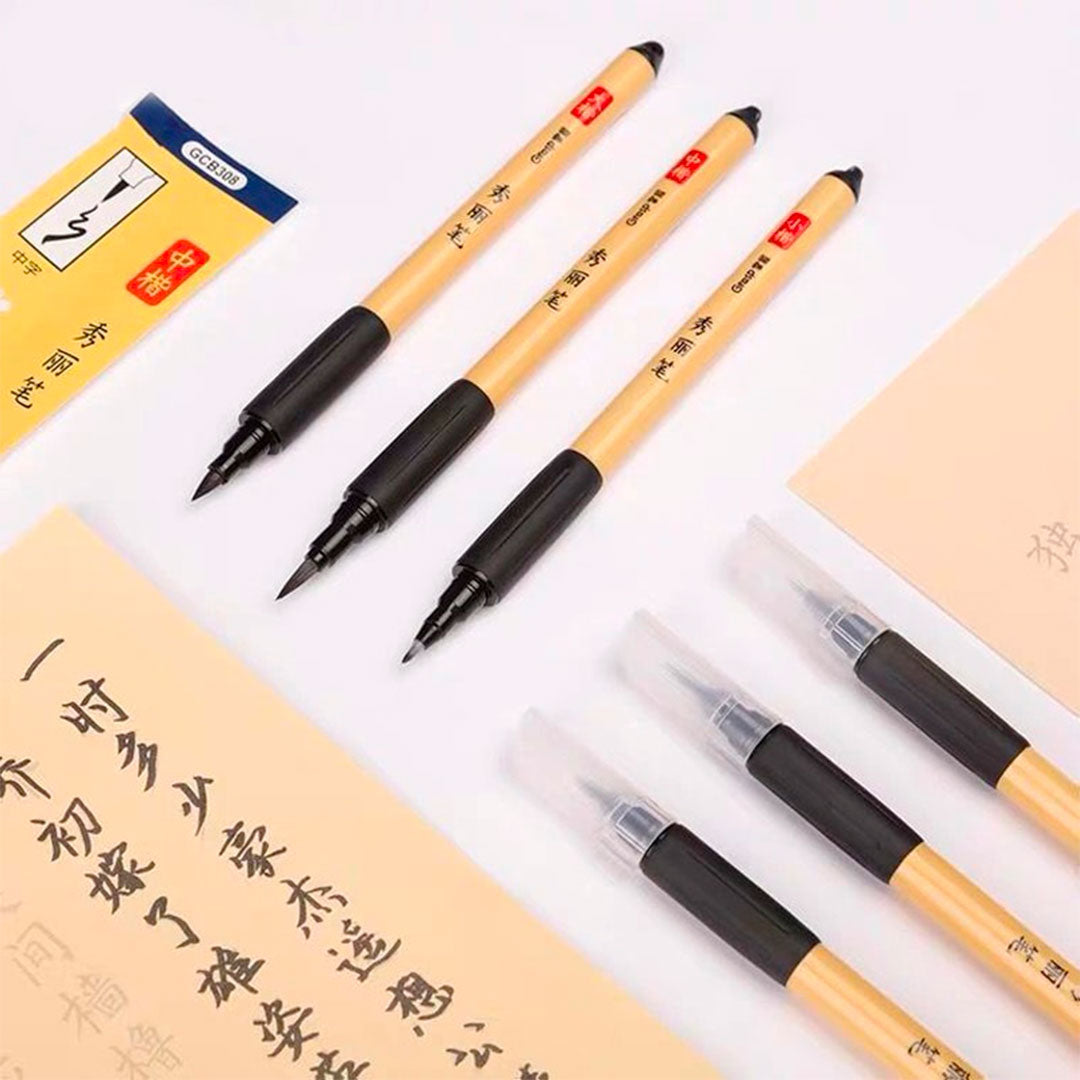 Stylos Pinceaux de Calligraphie Japonaise à Pointe Fine