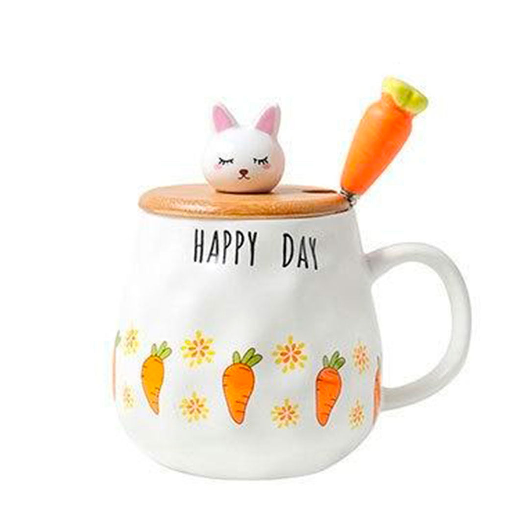 Mug Lapin avec Couvercle et Cuillère Carotte